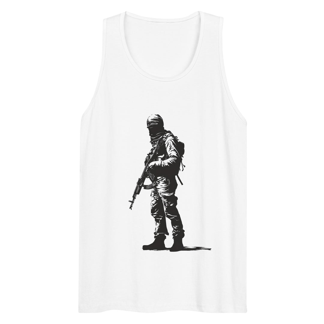 Men’s premium tank top - The Fighter, Mens Premium Tank Top White