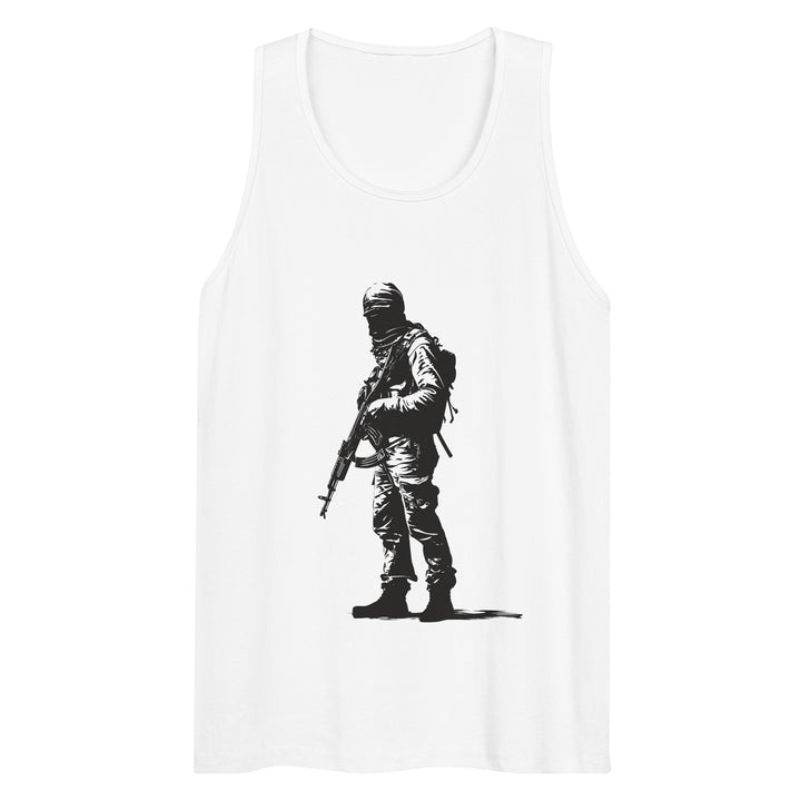 Men’s premium tank top - The Fighter, Mens Premium Tank Top White