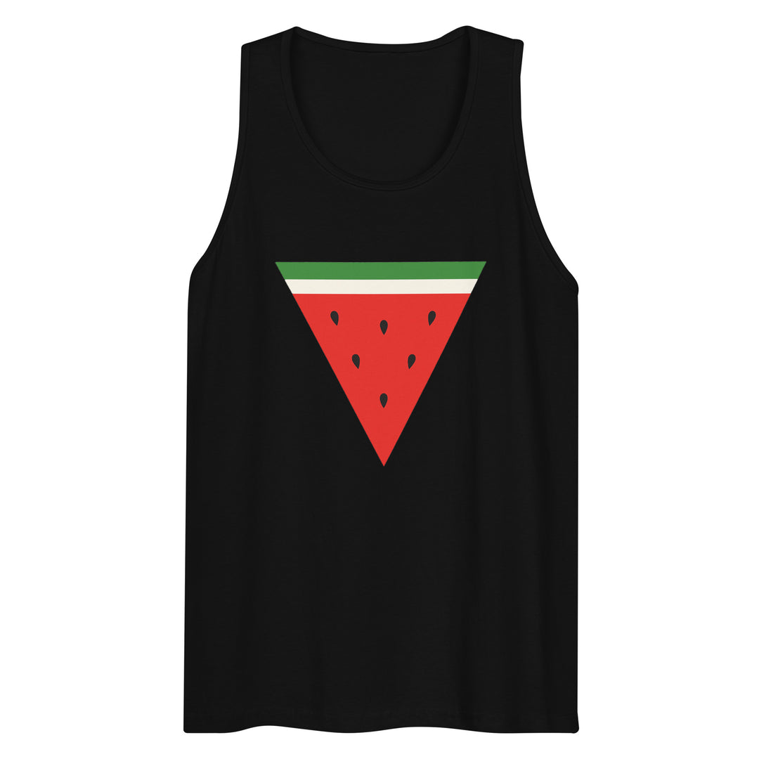 Men’s Premium Tank Top - Triangle Watermelon, Mens Premium Tank Top Black