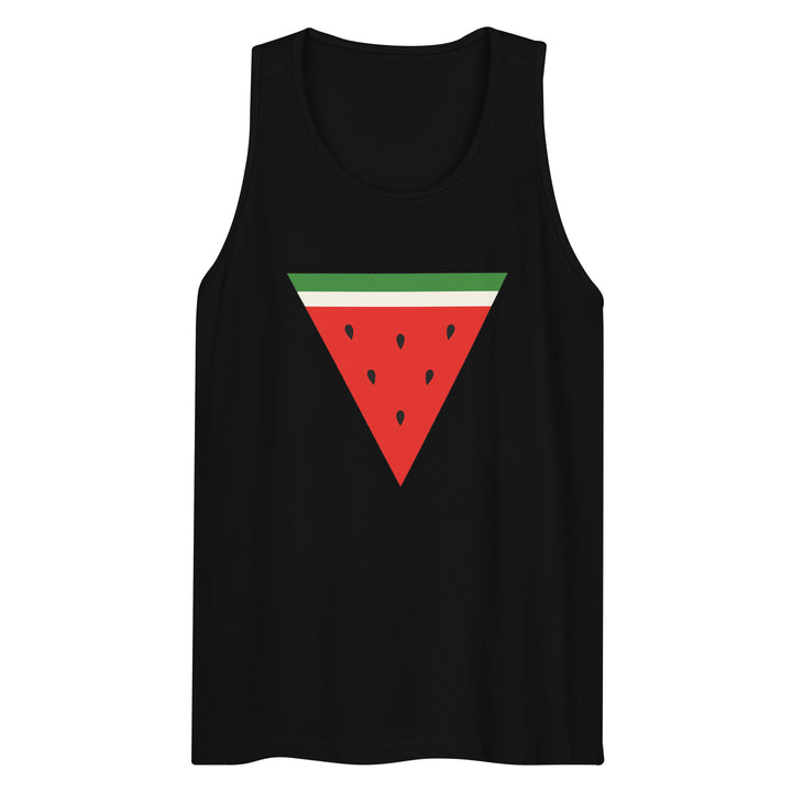 Men’s Premium Tank Top - Triangle Watermelon, Mens Premium Tank Top Black