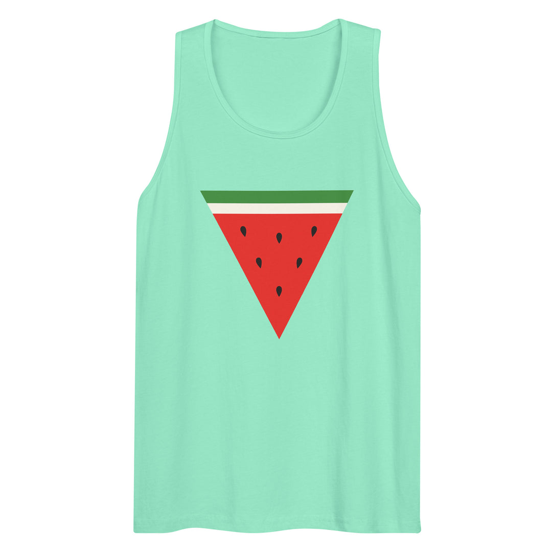 Men’s Premium Tank Top - Triangle Watermelon, Mens Premium Tank Top Mint