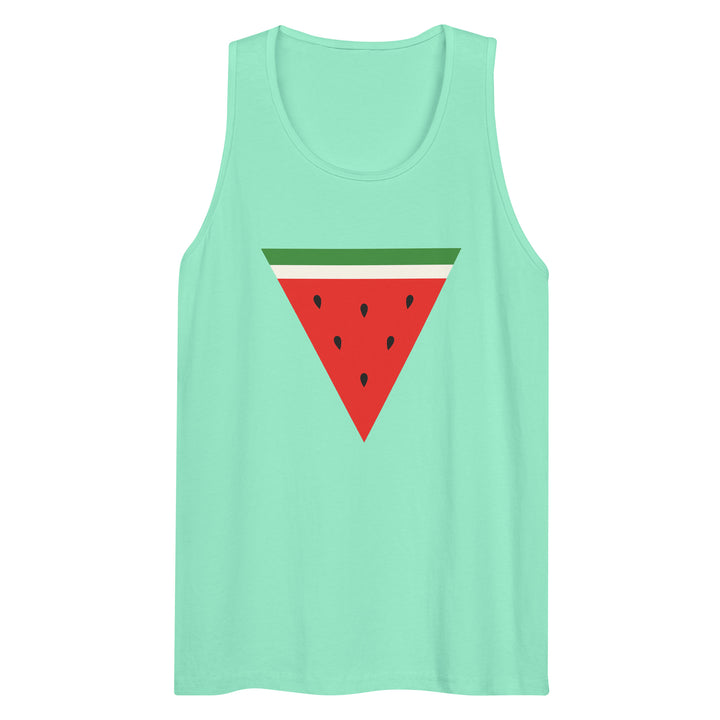 Men’s Premium Tank Top - Triangle Watermelon, Mens Premium Tank Top Mint