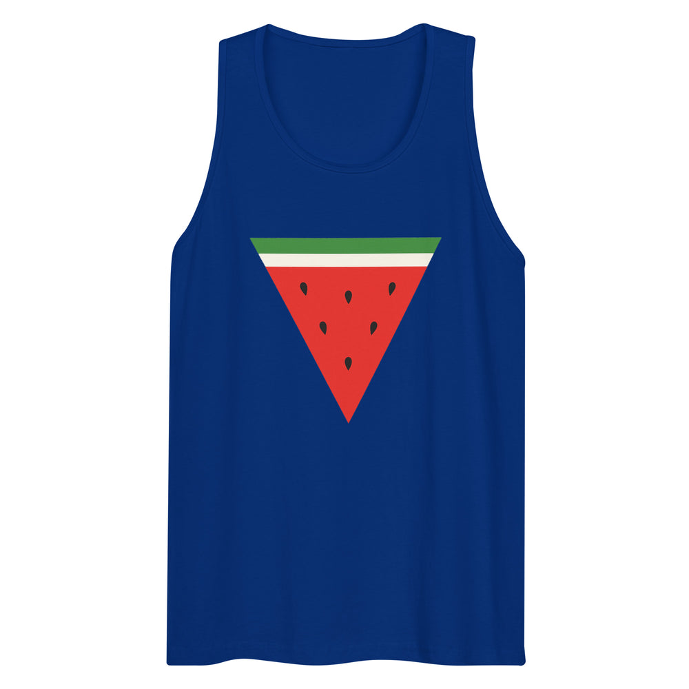 Men’s Premium Tank Top - Triangle Watermelon, Mens Premium Tank Top Team Royal