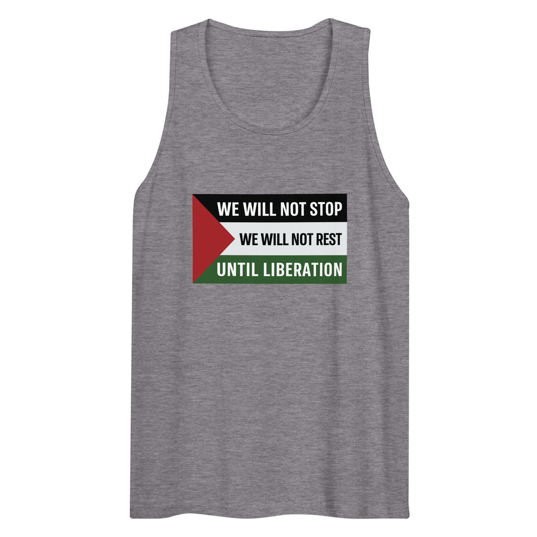 Men’s Premium Tank Top - We Will Not Stop, Mens Premium Tank Top Athletic Heather