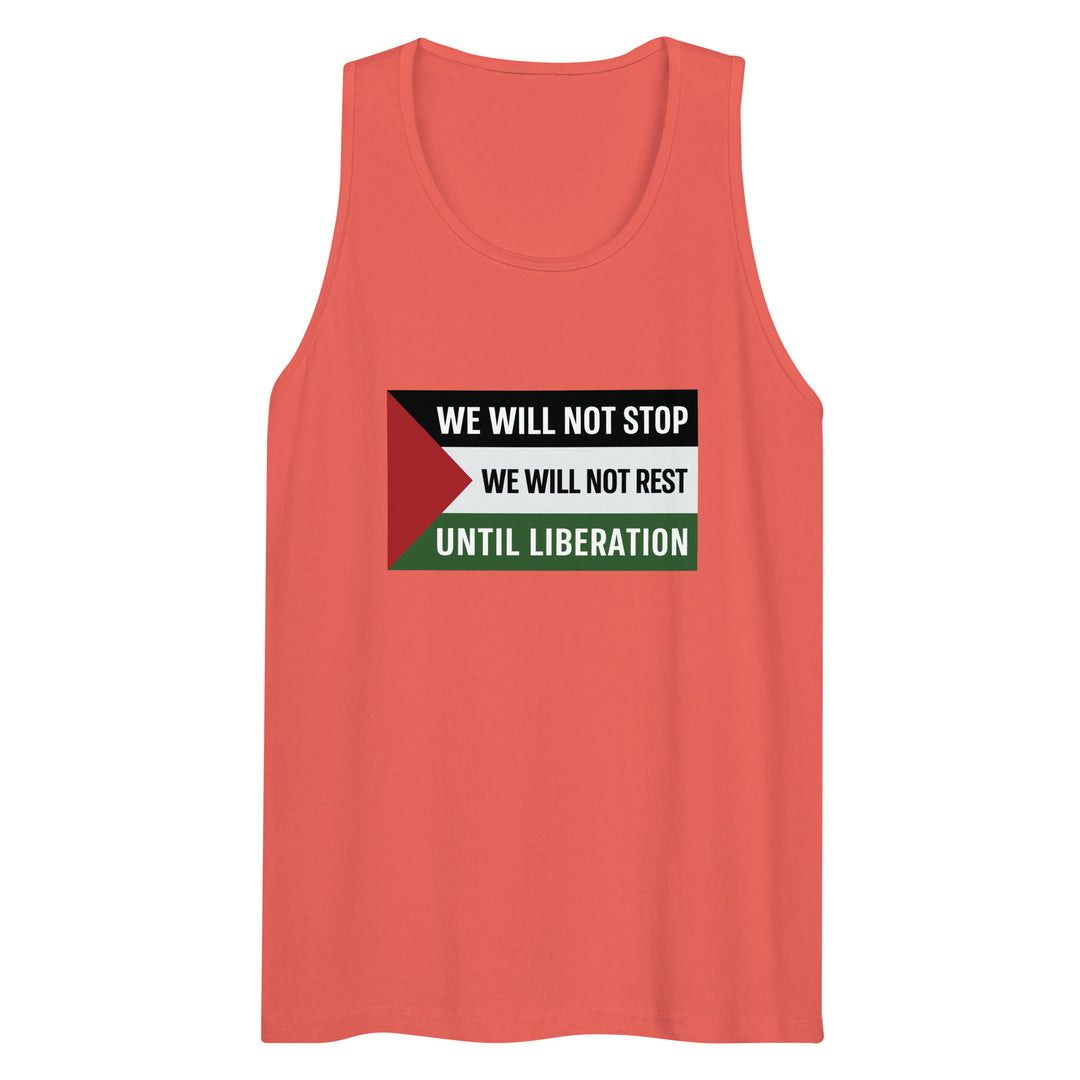 Men’s Premium Tank Top - We Will Not Stop, Mens Premium Tank Top Coral