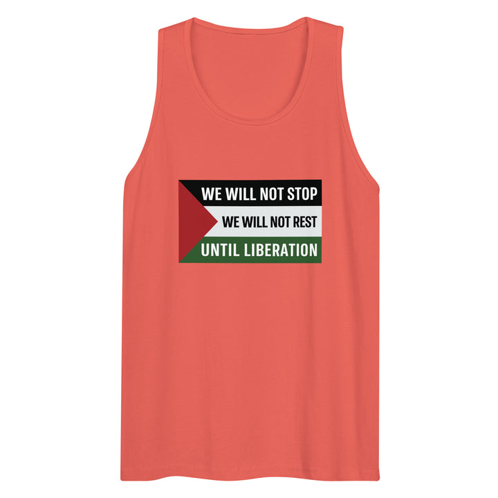 Men’s Premium Tank Top - We Will Not Stop, Mens Premium Tank Top Coral