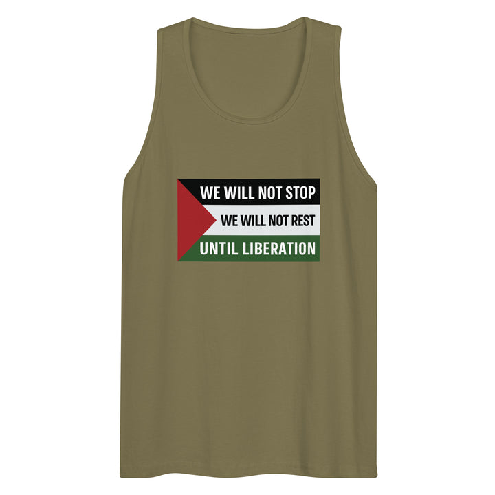 Men’s Premium Tank Top - We Will Not Stop, Mens Premium Tank Top Military Green