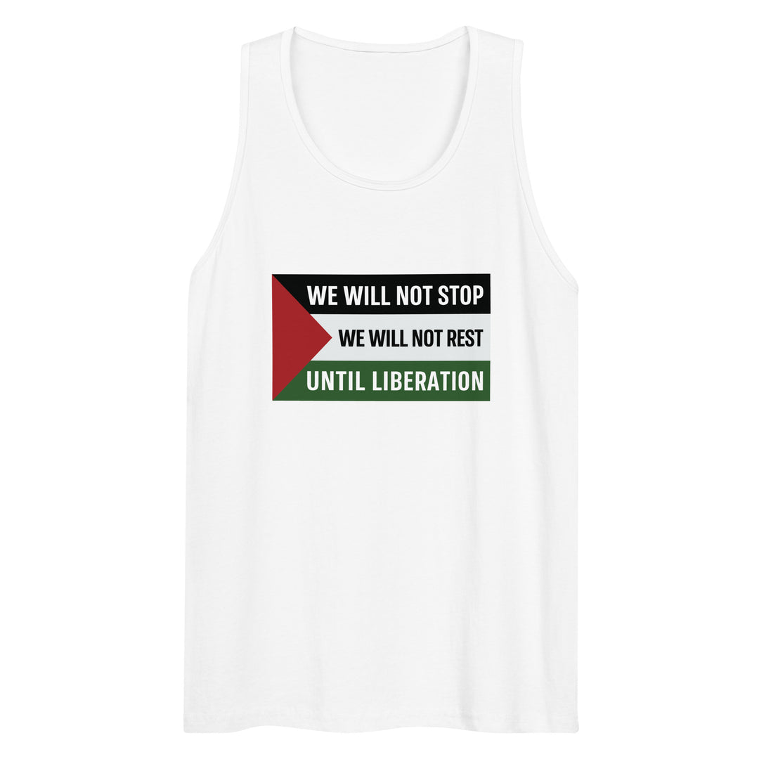 Men’s Premium Tank Top - We Will Not Stop, Mens Premium Tank Top White