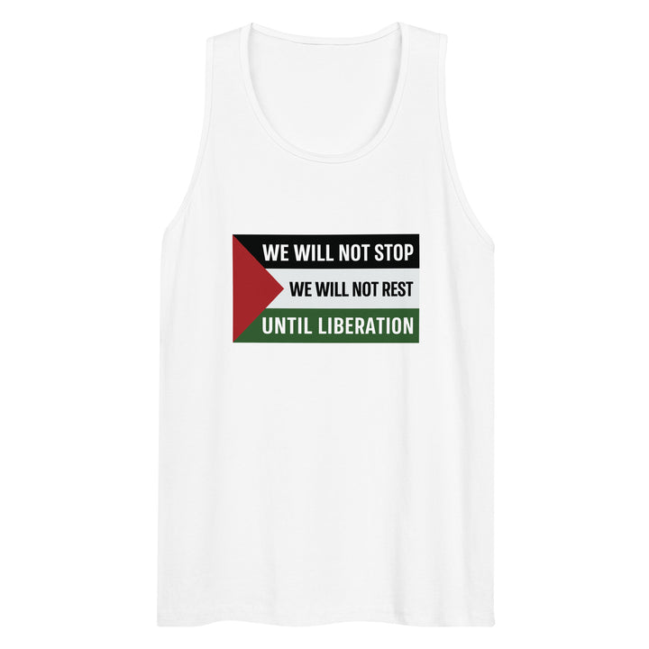 Men’s Premium Tank Top - We Will Not Stop, Mens Premium Tank Top White