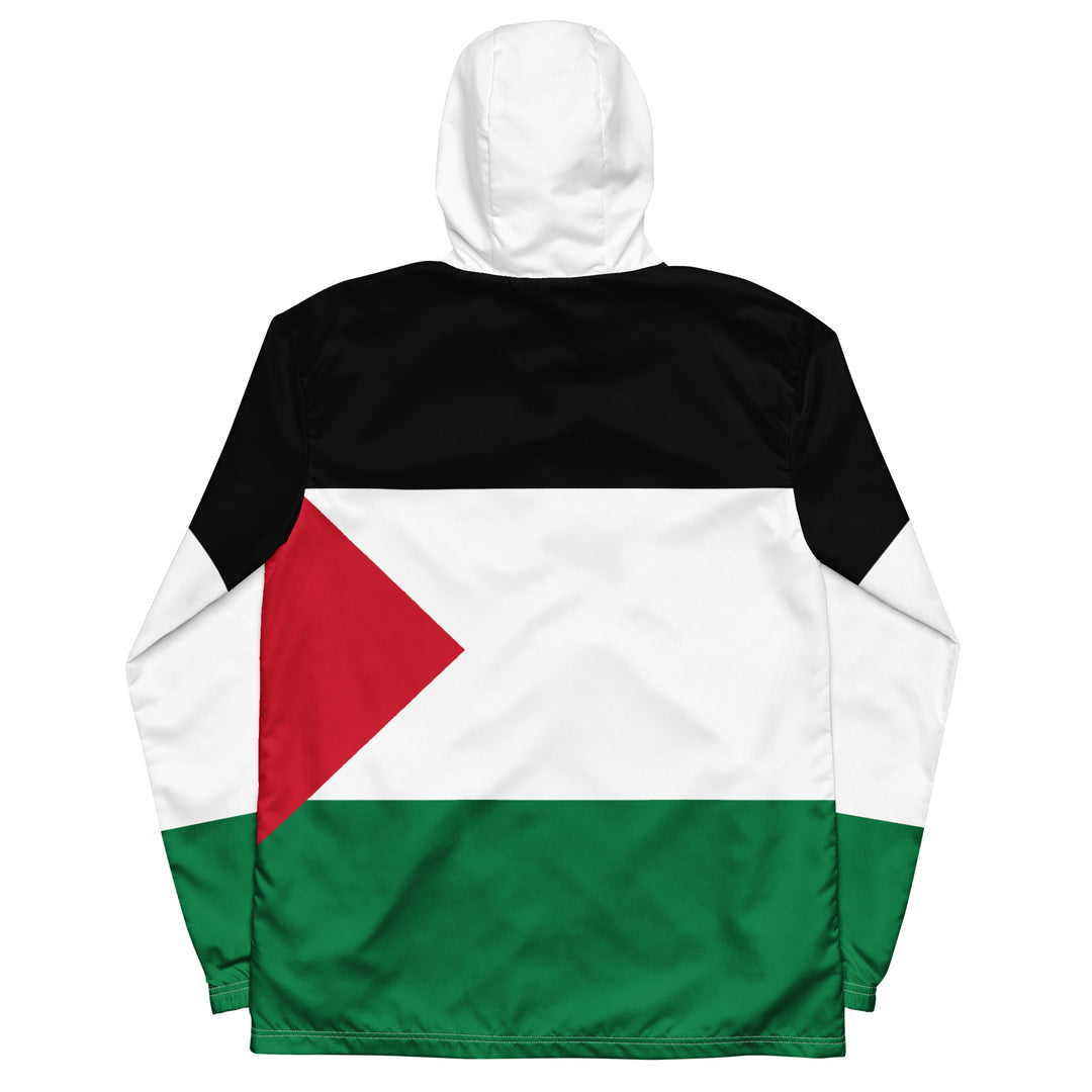 Men’s windbreaker - Palestine Flag, Mens Windbreaker White