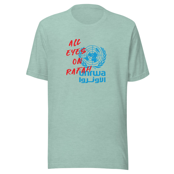Men t-shirt - All Eyes on Rafah, T Shirt Heather Prism Dusty Blue
