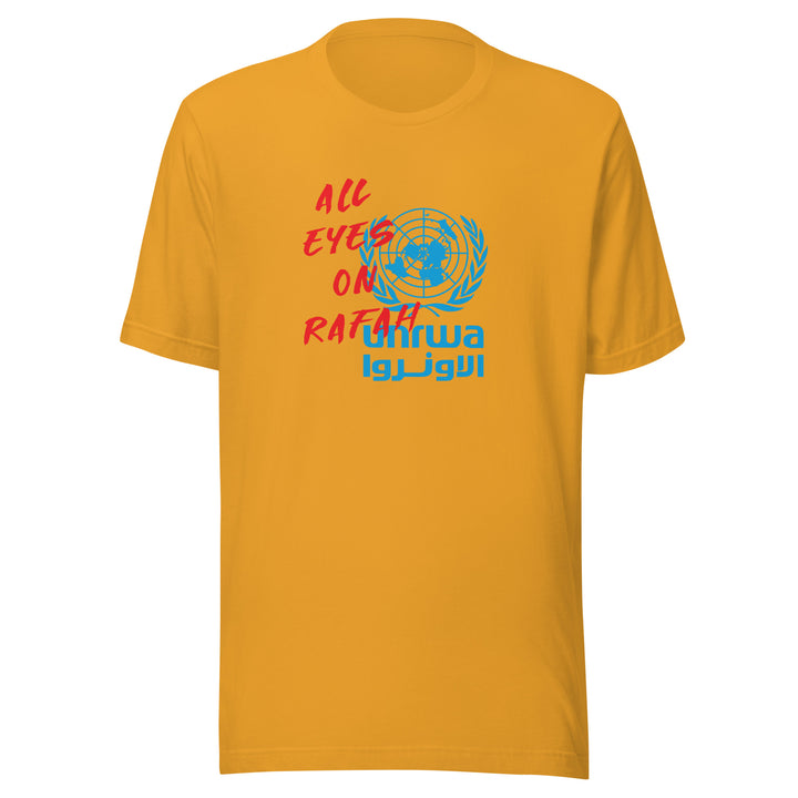 Men t-shirt - All Eyes on Rafah, T Shirt Mustard