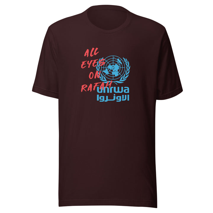 Men t-shirt - All Eyes on Rafah, T Shirt Oxblood Black