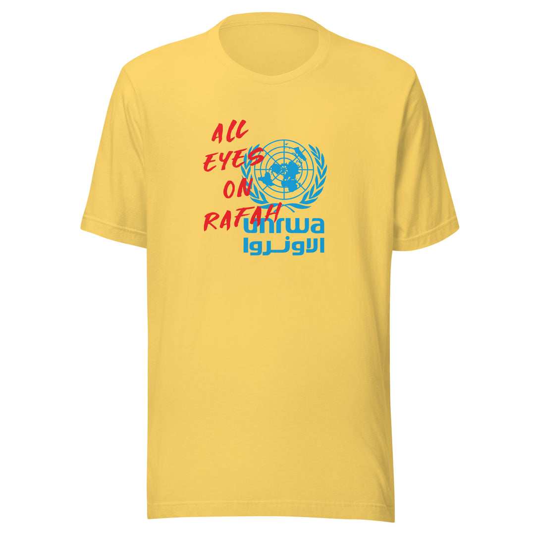 Men t-shirt - All Eyes on Rafah, T Shirt Yellow