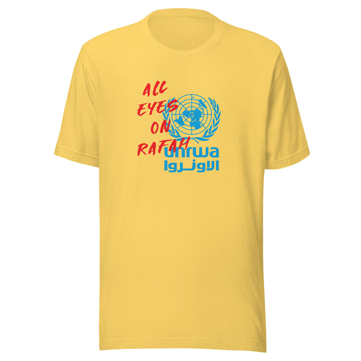 Men t-shirt - All Eyes on Rafah, T Shirt Yellow