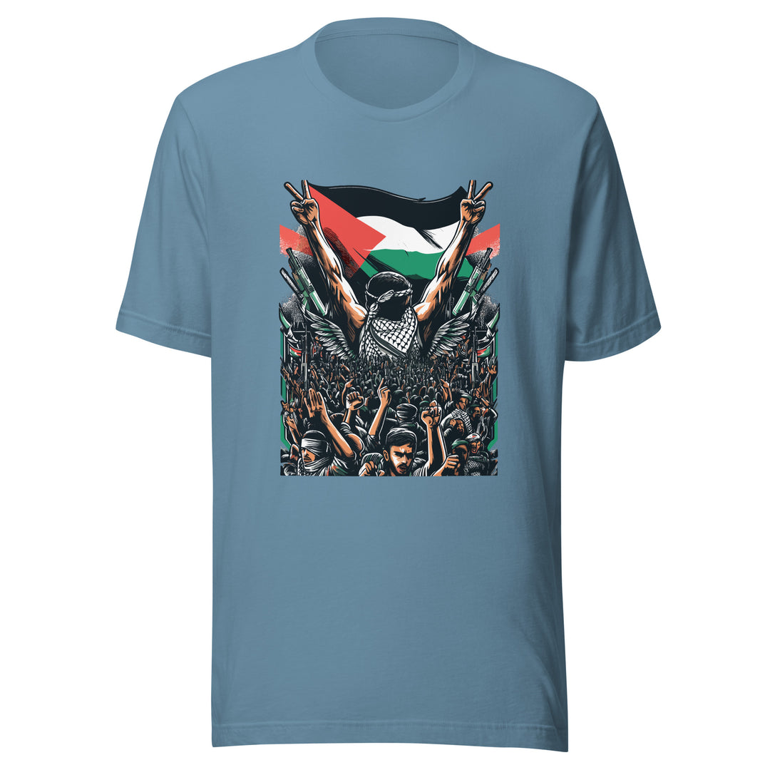 Men t-shirt - Art by Moh, T Shirt Steel Blue