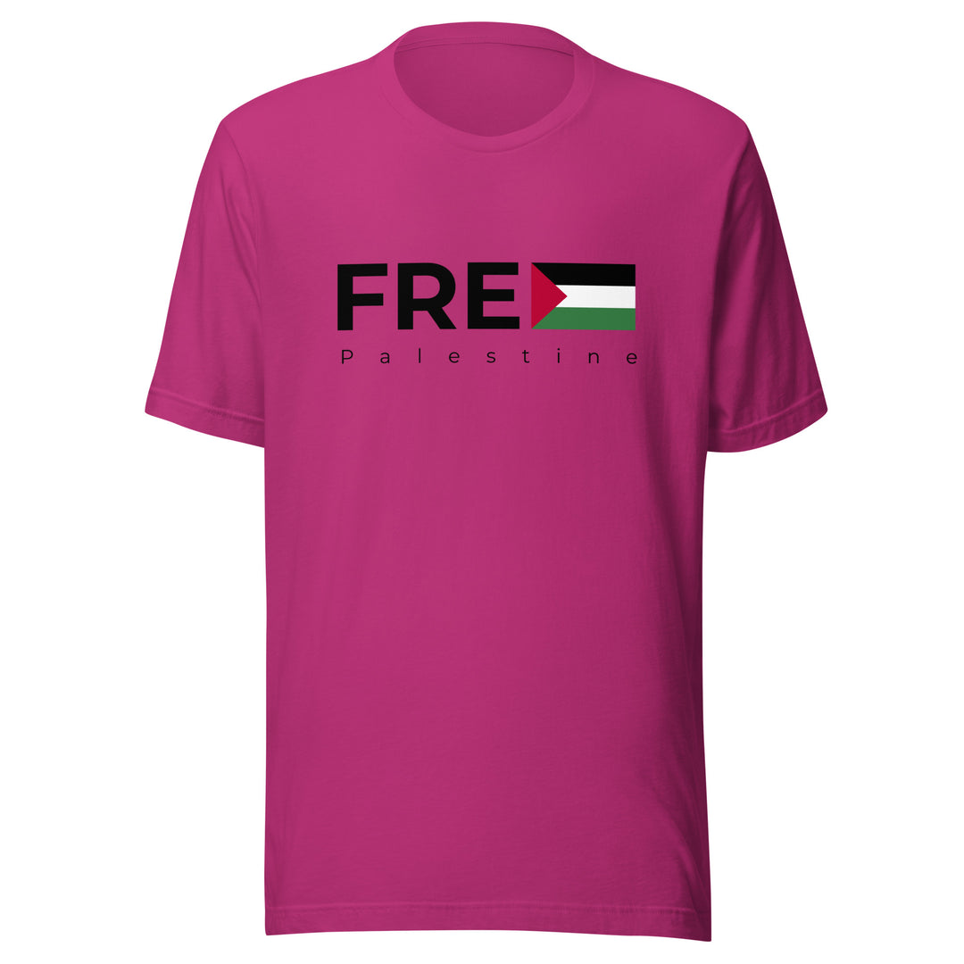 Men T-Shirt - Free Palestine, T Shirt Berry