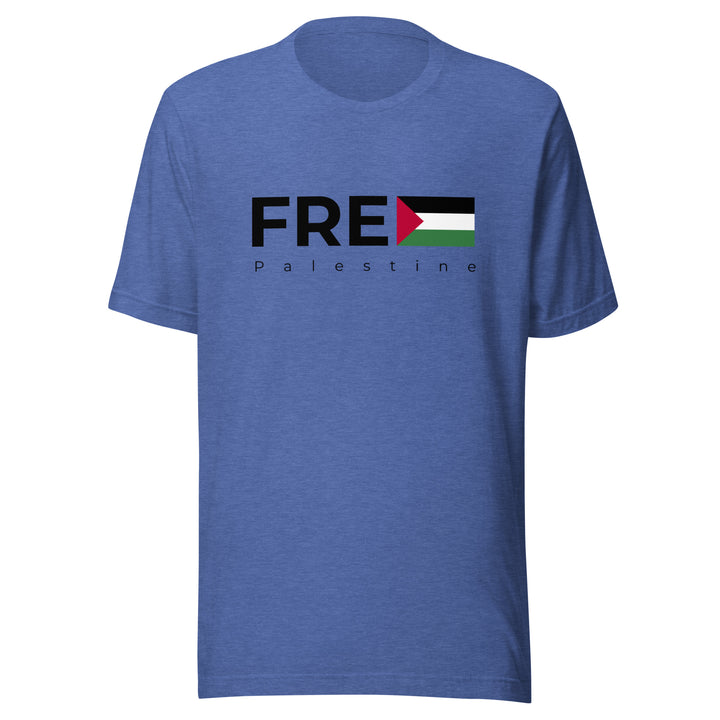 Men T-Shirt - Free Palestine, T Shirt Heather True Royal