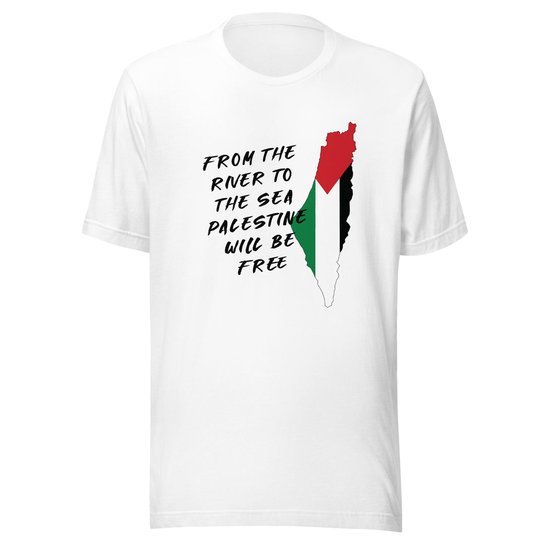 Men T-Shirt - From the River to the Sea, T Shirt White