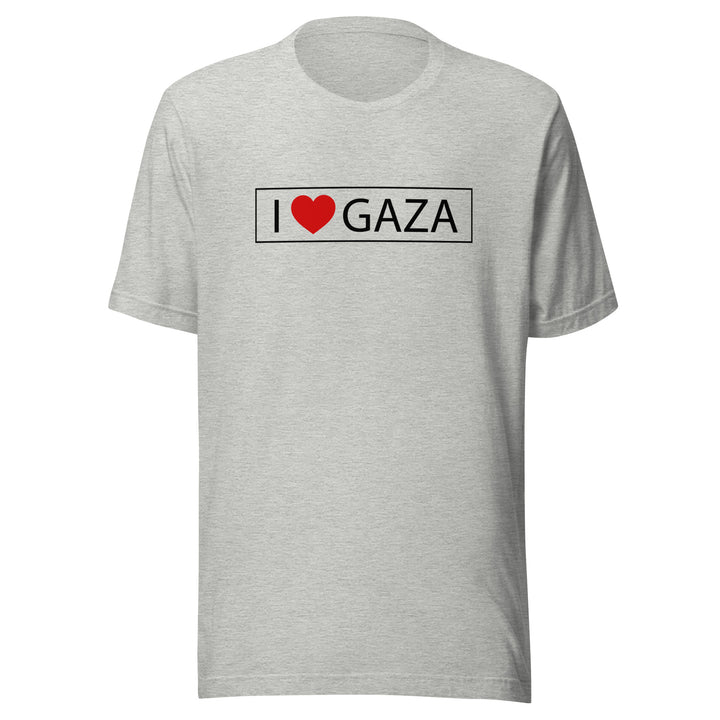 Men T-Shirt - I Love Gaza, T Shirt Athletic Heather