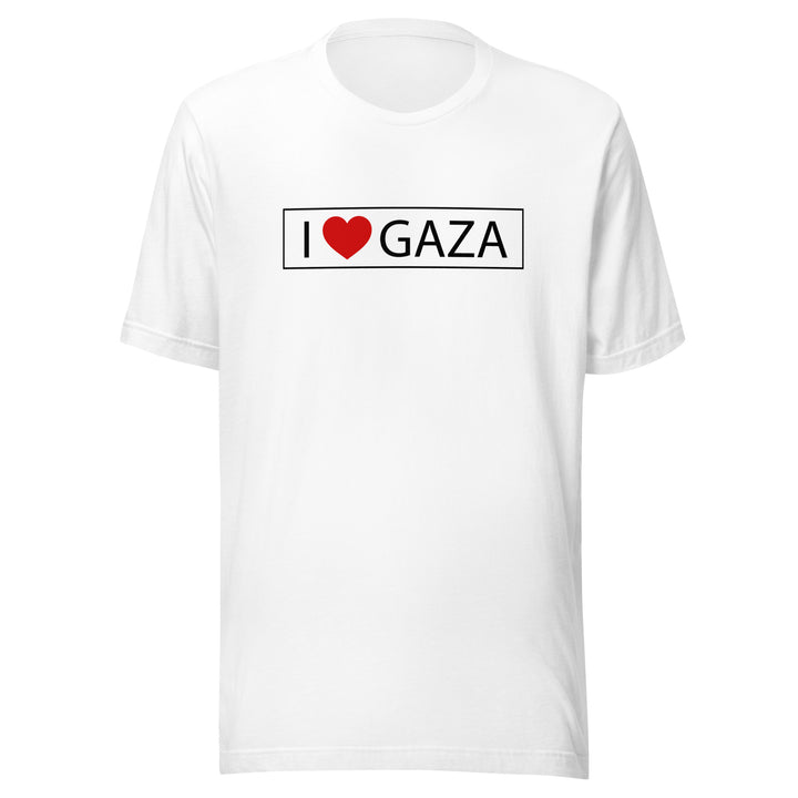 Men T-Shirt - I Love Gaza, T Shirt White