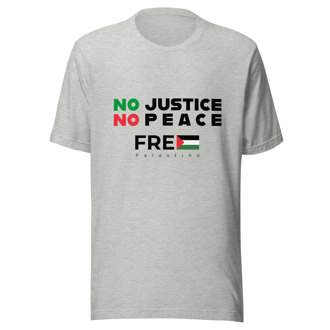 Men T-Shirt - No Justice No Peace, T Shirt Athletic Heather