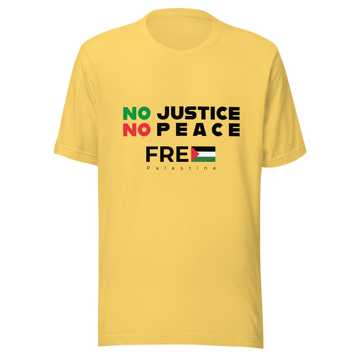Men T-Shirt - No Justice No Peace, T Shirt Yellow