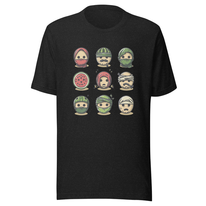 Men t-shirt - Palestine Emoji, T Shirt Black Heather