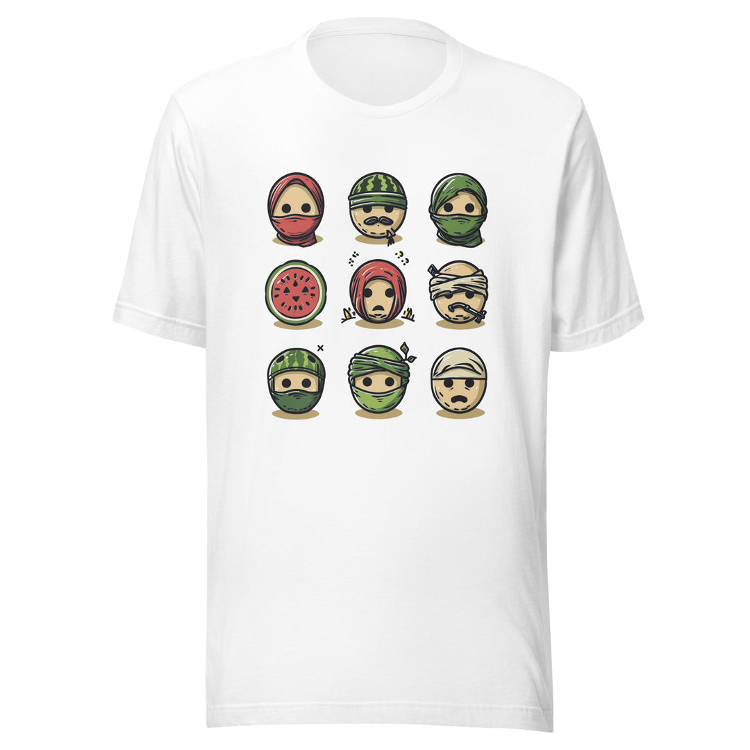 Men t-shirt - Palestine Emoji, T Shirt White