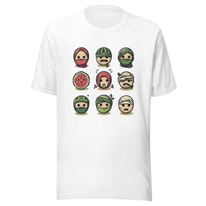Men t-shirt - Palestine Emoji, T Shirt White