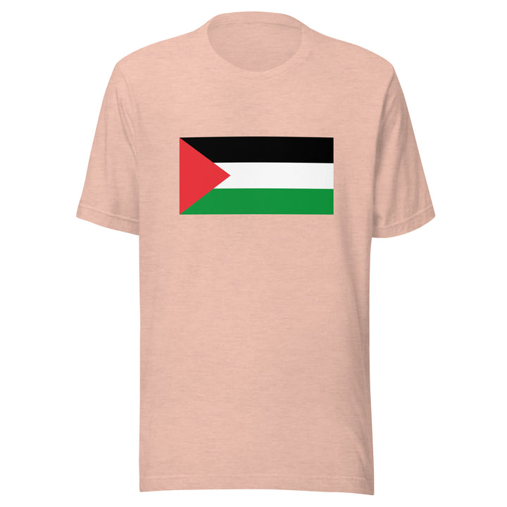 Men t-shirt - Palestine Flag, T Shirt Heather Prism Peach