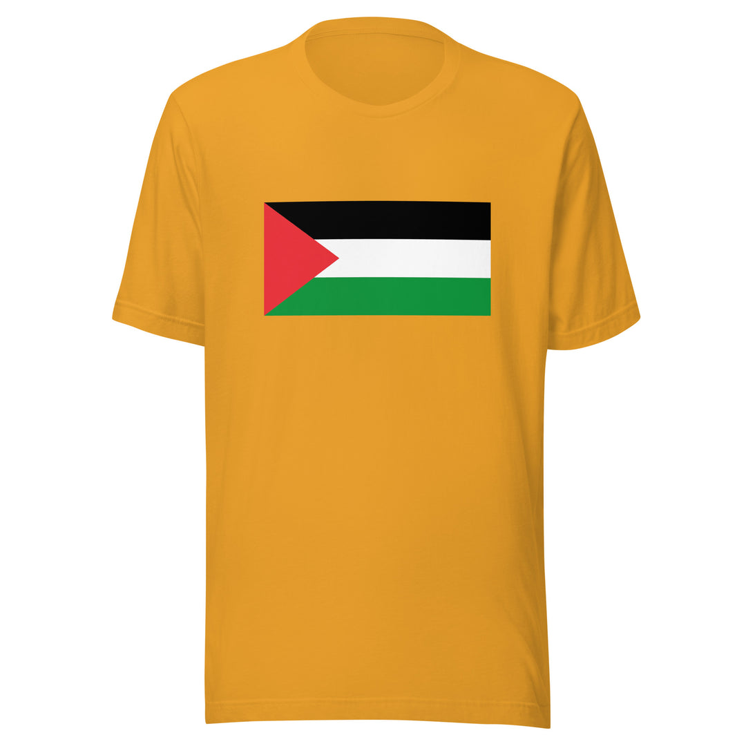 Men t-shirt - Palestine Flag, T Shirt Mustard