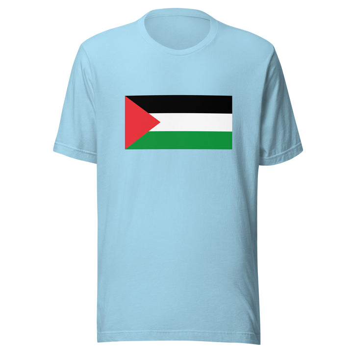 Men t-shirt - Palestine Flag, T Shirt Ocean Blue