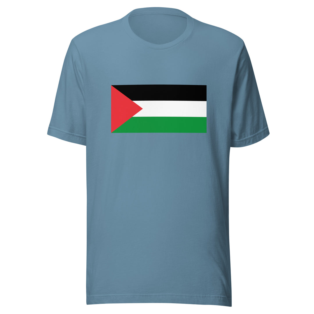 Men t-shirt - Palestine Flag, T Shirt Steel Blue