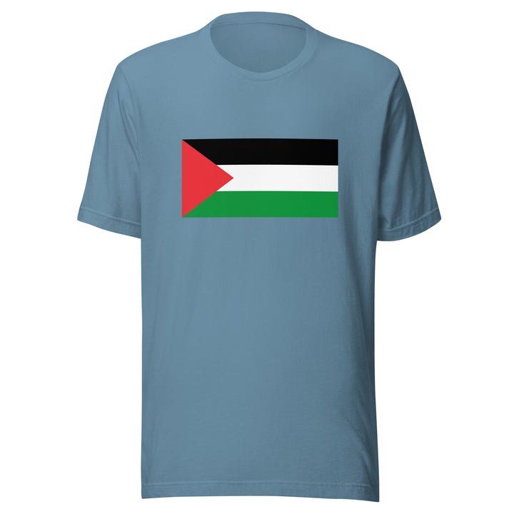 Men t-shirt - Palestine Flag, T Shirt Steel Blue
