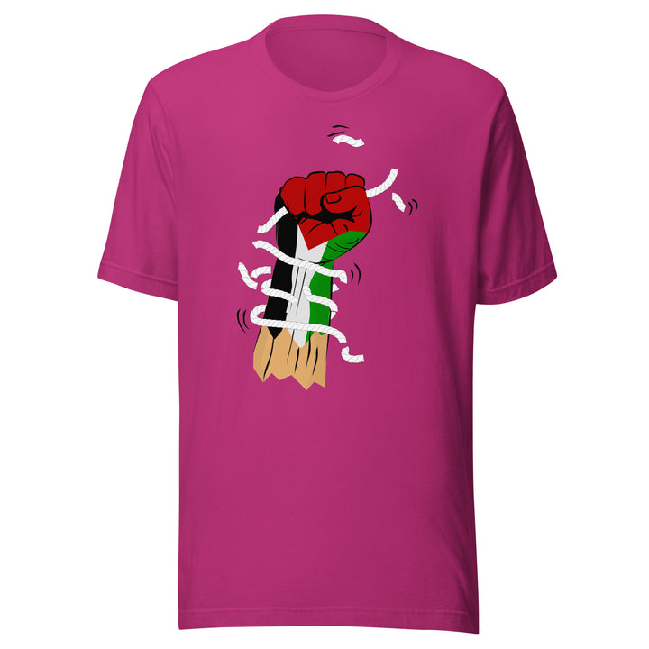 Men t-shirt - Palestine Hand, T Shirt Berry