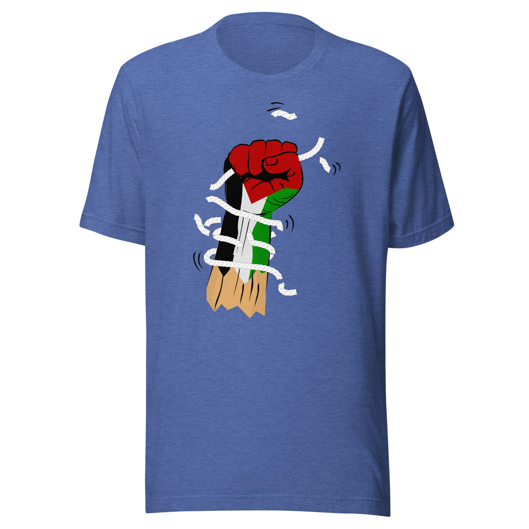 Men t-shirt - Palestine Hand, T Shirt Heather True Royal