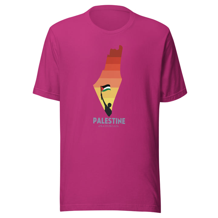 Men t-shirt - Palestine Map, T Shirt Berry