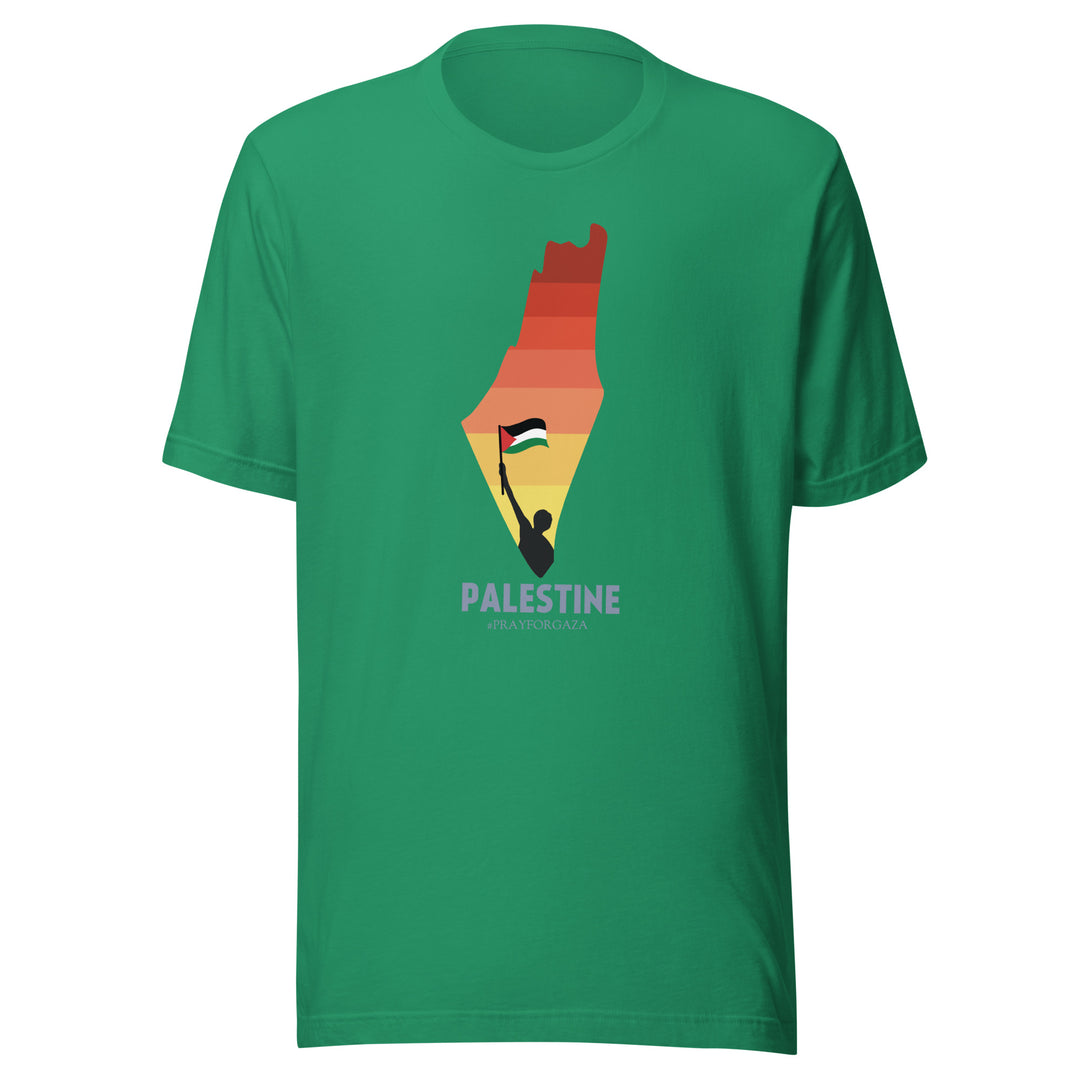 Men t-shirt - Palestine Map, T Shirt Kelly