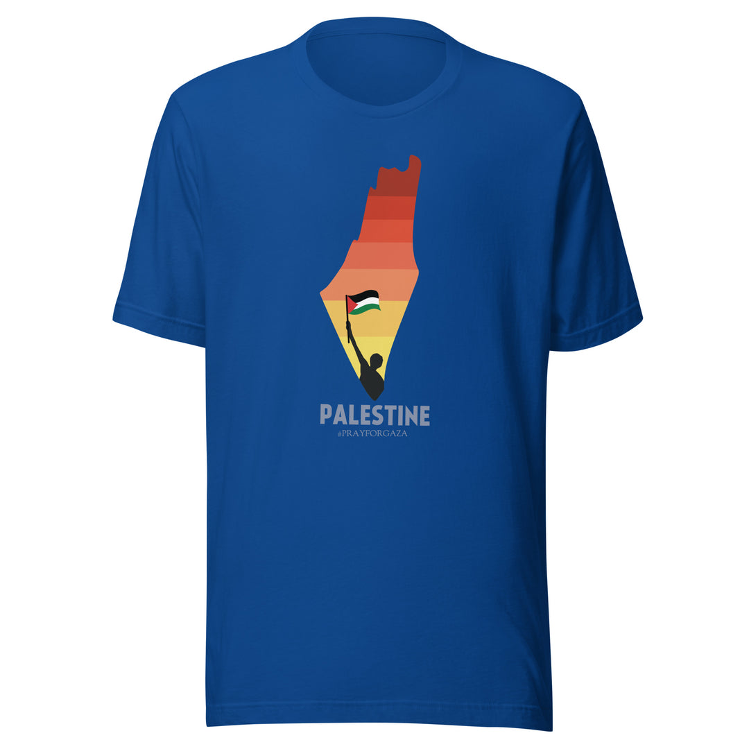 Men t-shirt - Palestine Map, T Shirt True Royal