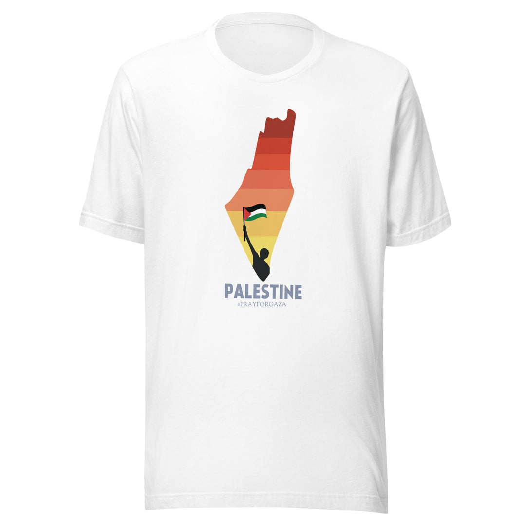 Men t-shirt - Palestine Map, T Shirt White