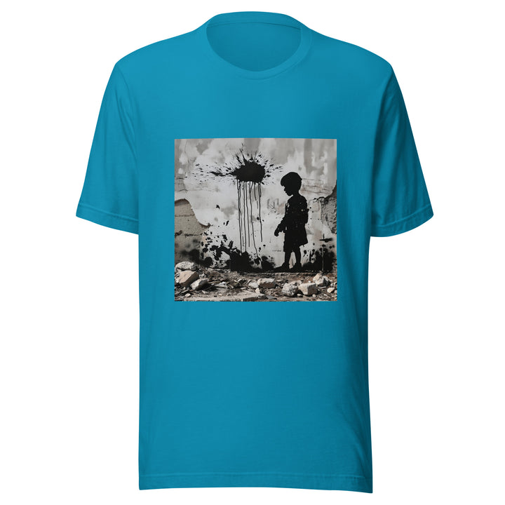 Men t-shirt - Palestine Wall, T Shirt Aqua