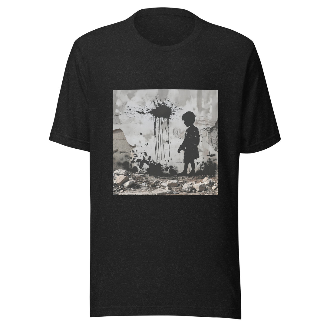 Men t-shirt - Palestine Wall, T Shirt Black Heather