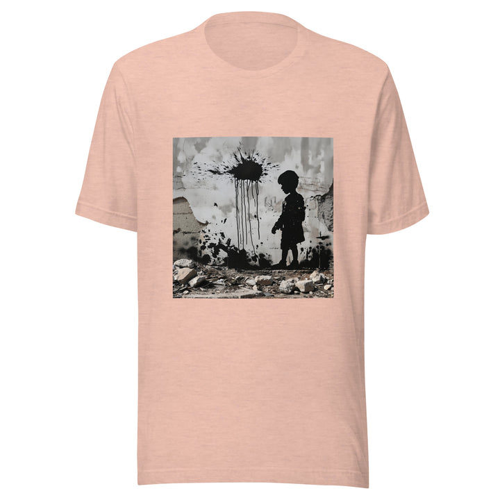 Men t-shirt - Palestine Wall, T Shirt Heather Prism Peach