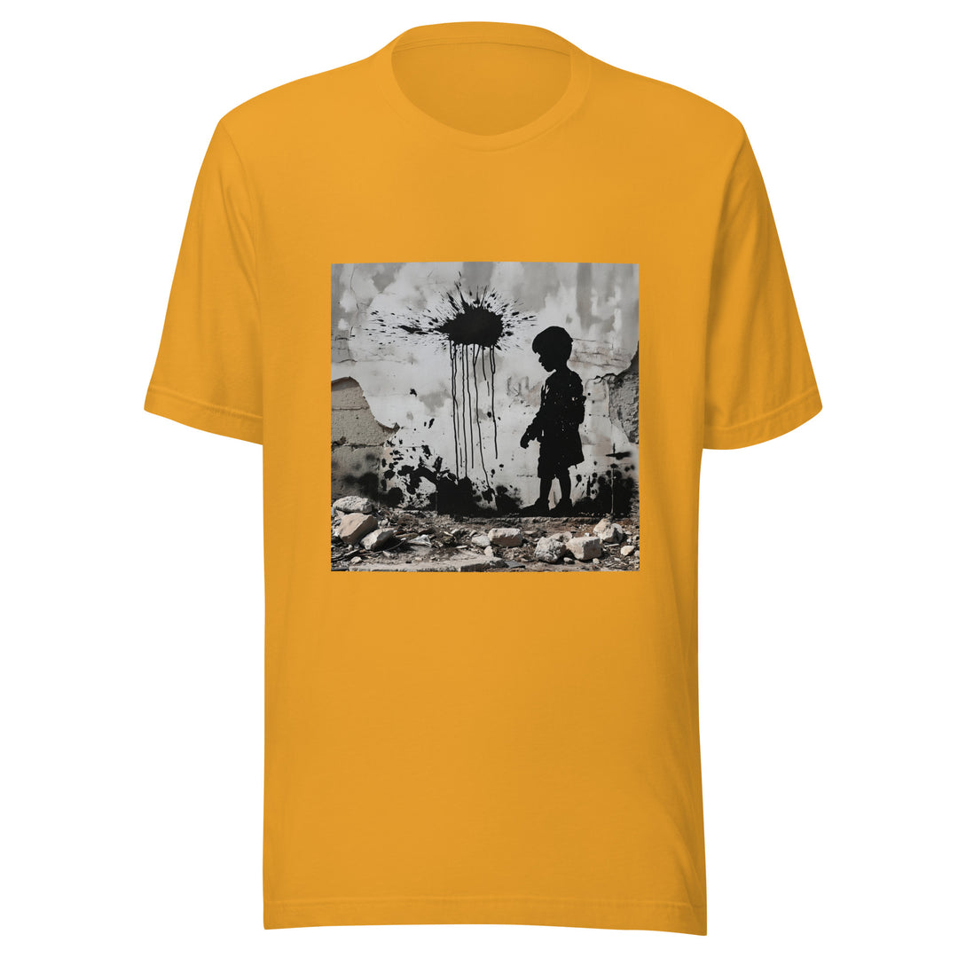 Men t-shirt - Palestine Wall, T Shirt Mustard