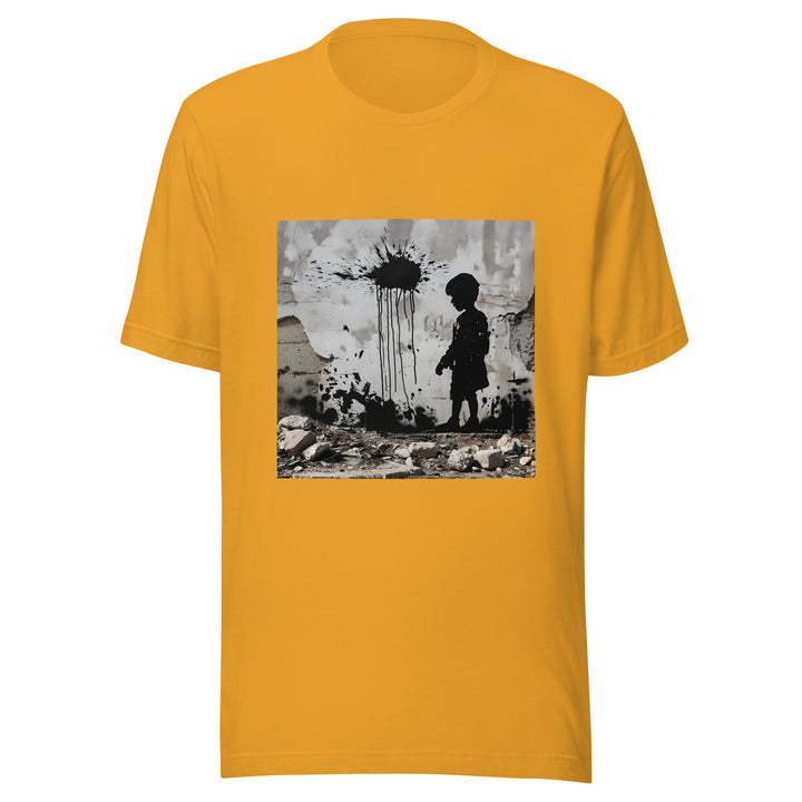 Men t-shirt - Palestine Wall, T Shirt Mustard