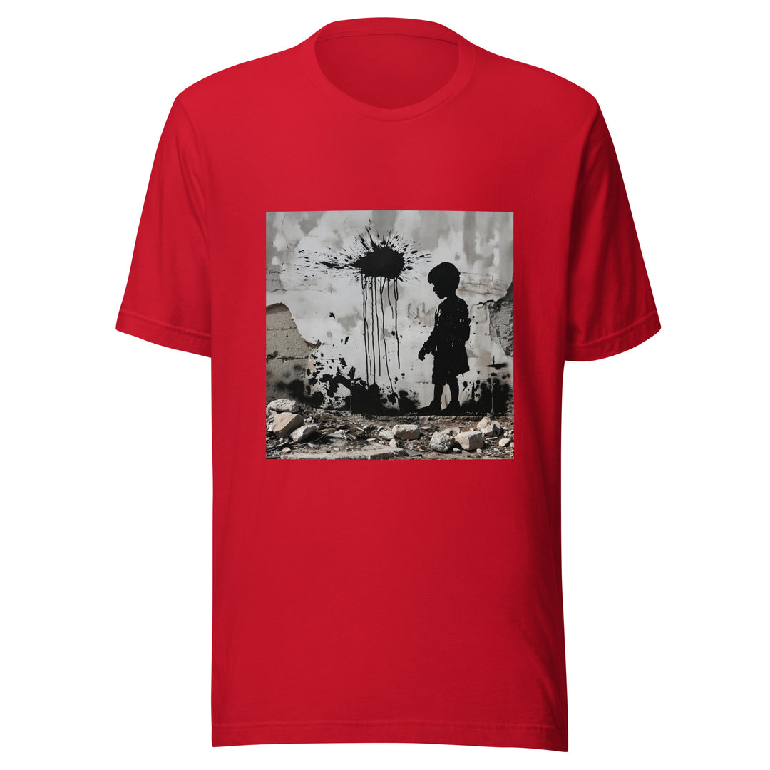 Men t-shirt - Palestine Wall, T Shirt Red
