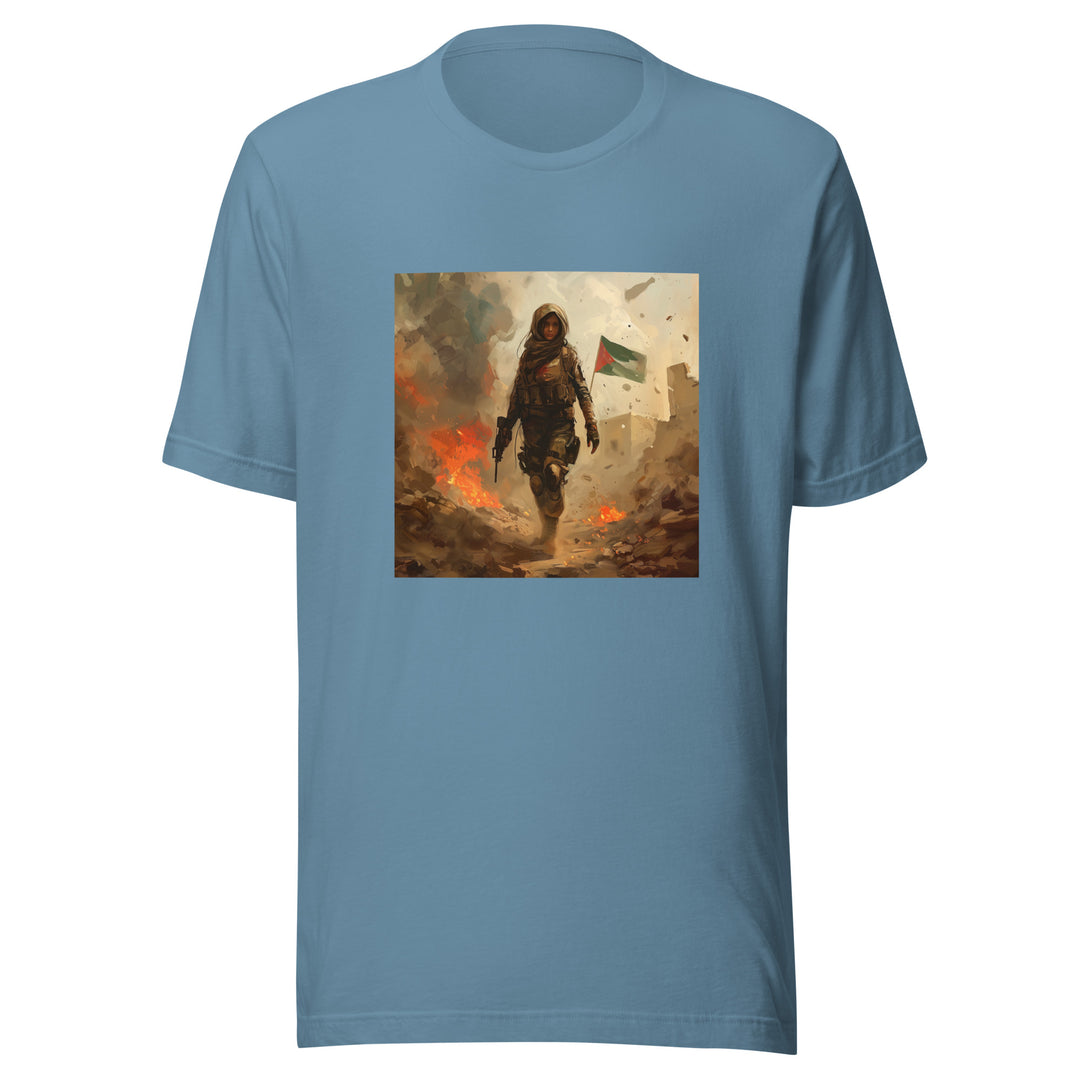 Men t-shirt - Resistance, T Shirt Steel Blue
