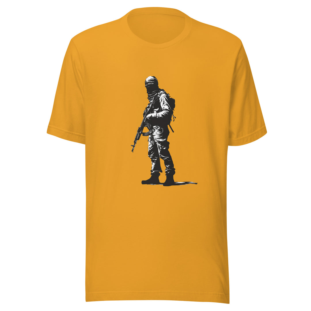 Men t-shirt - The Fighter, T Shirt Mustard