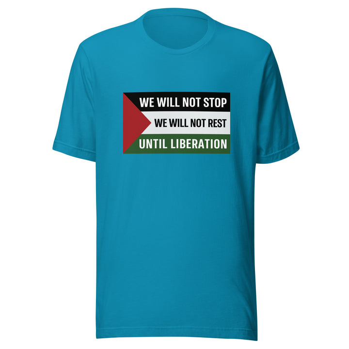 Men T-Shirt - We Will Not Stop, T Shirt Aqua